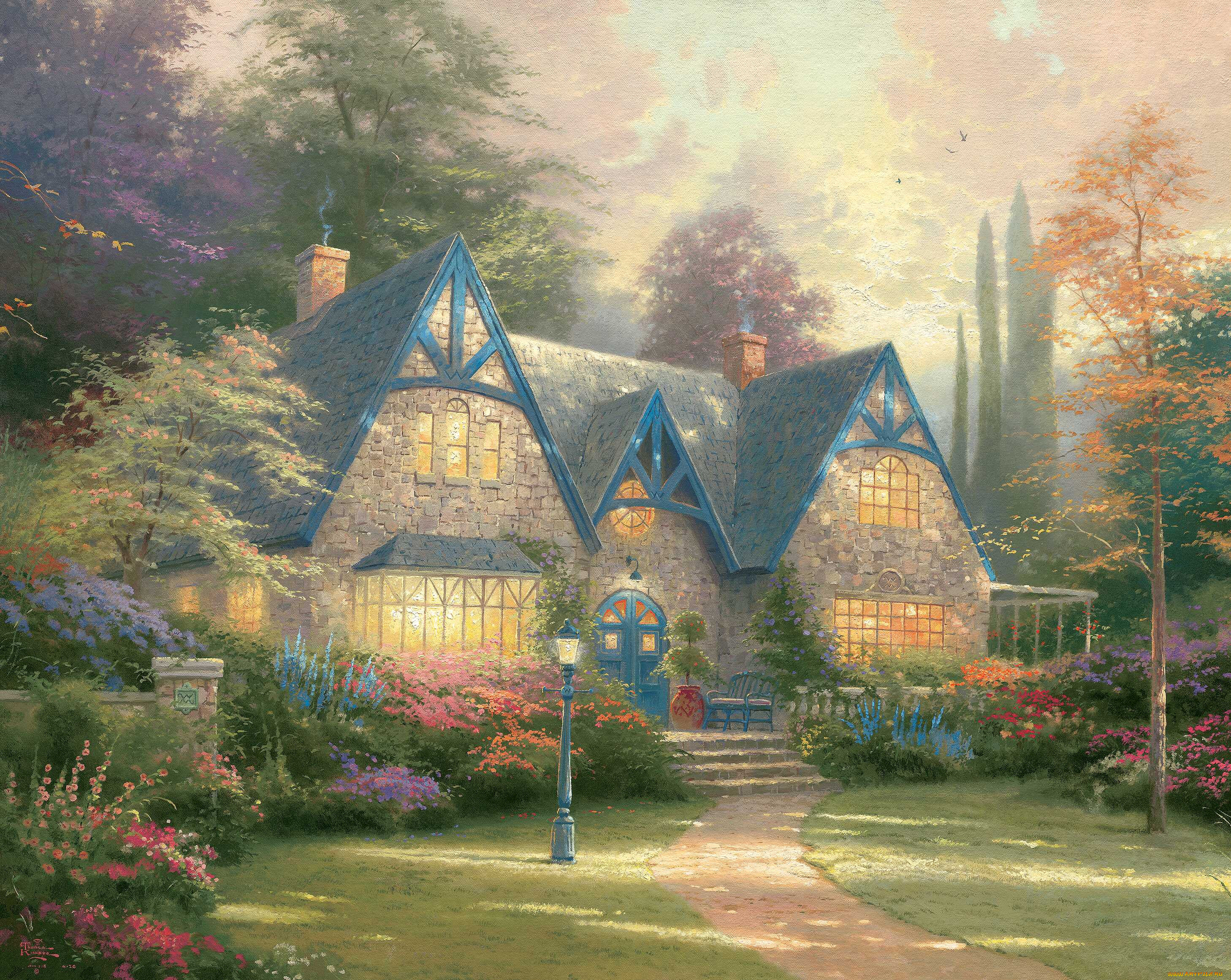 winsor manor, , thomas kinkade, , , , 